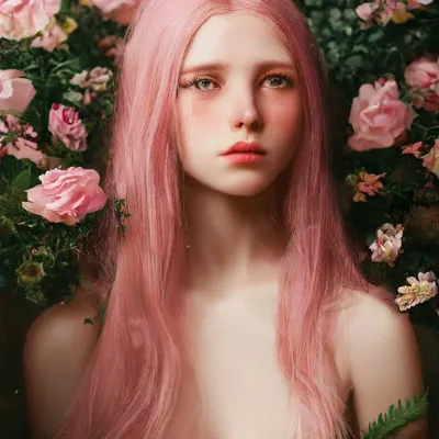 Бело розовые волосы - 67 фото