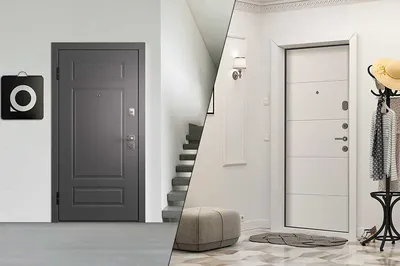 Темные входные двери в интерьере: сочетаем с полом, стенами, плинтусами,  мебелью + ФОТО