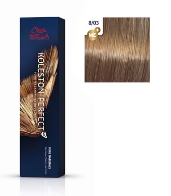 KOLESTON PERFECT Краска для волос № 8/03 Янтарь 60 мл NEW от WELLA  PROFESSIONALS