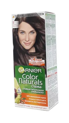 Крем-краска для волос Garnier Color Naturals, тон 5 Светлый каштан купить  по низким ценам в интернет-магазине Uzum (504045)