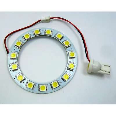 Светодиодное кольцо, 15 LED, 12V, 60мм, белый