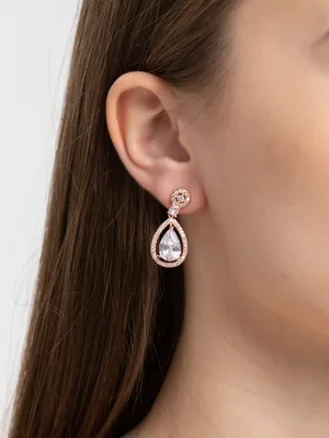 Серьги с кристаллами Swarovski родиум - Xuping