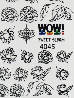 Наклейки для маникюра Sweet Bloom, T8.1, водные, цвет чёрный (2106668) -  Купить по цене от 60.00 руб. | Интернет магазин SIMA-LAND.RU