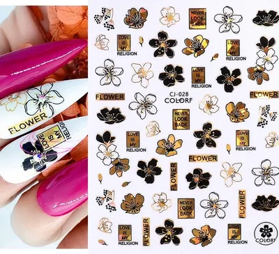 Модный маникюр с цветами 2024-2025: фото, идеи цветочного дизайна ногтей,  цветочный принт на ногтях