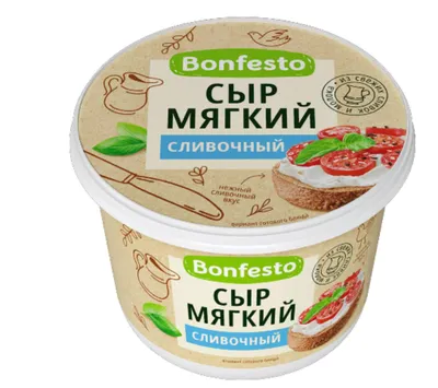 Сыр мягкий \"Кремчиз\" 70% Bonfesto купить в Минске