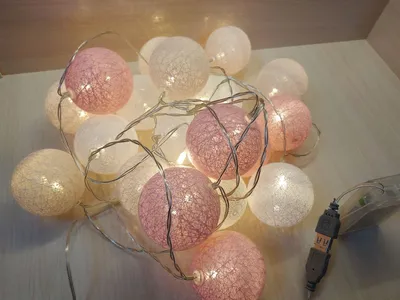 Гирлянда \"Тайские шарики-фонарики\" от USB + от батареек, цена в Барнауле от  компании АлтСвет