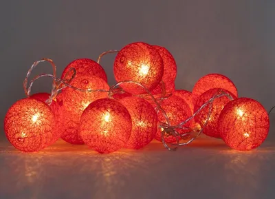 ᐉ Тайские фонарики 20 шариков Красный