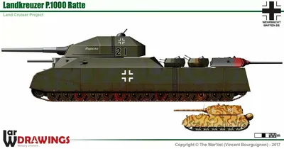 Немецкий «Сухопутный крейсер» Р-1000 Ratte (Крыса). - ЯПлакалъ