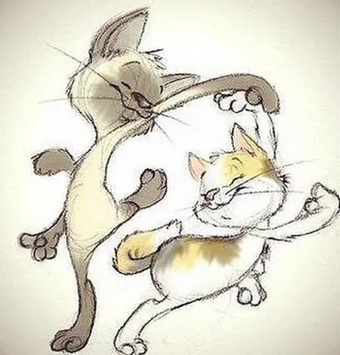 Иллюстрация Поющие коты в стиле детский | Illustrators.ru