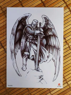 Татуировка мужская графика на предплечье ангел - мастер Мария Котова 6518 |  Art of Pain