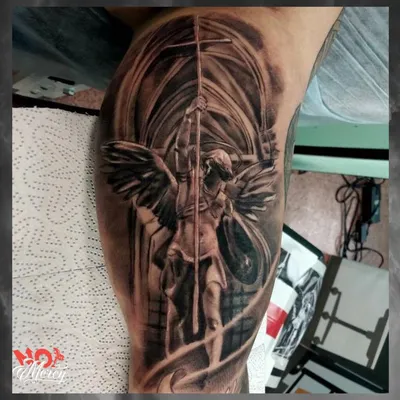 Татуировка мужская чикано на груди ангел - мастер Анастасия Юсупова 4992 |  Art of Pain
