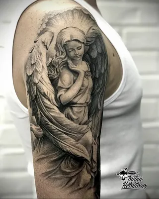🖤 Мужские татуировки с ангелом на предплечье: варианты (45 фото) —  Gorodprizrak