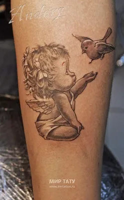 Тату ангел отлично выполняют в тату студии Маруха – эскизы татуировок с  ангелом мужчинам и женщинам