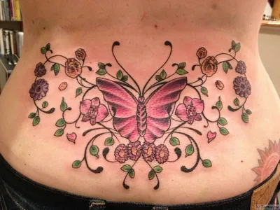 Татуировка в виде крыльев бабочки в подарок