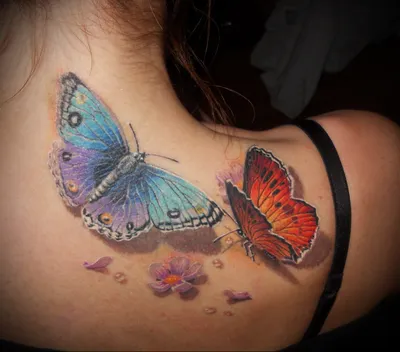 Что означает татуировка бабочка на шее? - tattopic.ru