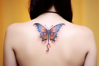 татуировка бабочки в 2023 г | Тату на спине, Тату, Татуировки