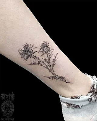 Татуировка мужская графика на предплечье цветы - мастер Мария Бородина  (Челнокова) 6916 | Art of Pain