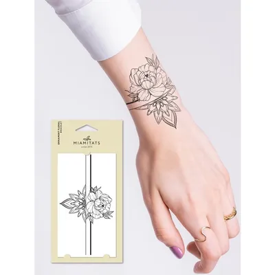Переводные татуировки временные для взрослых / Тату браслет на руку для  девушек- купить по выгодной цене в интернет-магазине OZON (696170217)