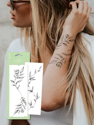 Купить Переводной тату-браслет Wild grass | Цена 490 руб. | Miami Tattoos