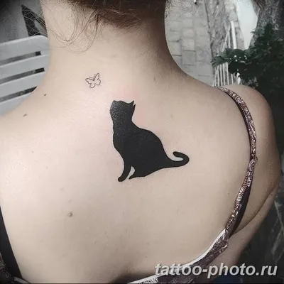 фото рисунка тату черная кошка 13.11.2018 №114 - black cat tattoo picture -  tattoo-photo.ru - tattoo-photo.ru