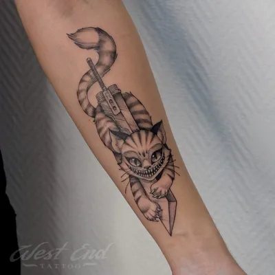 Тату Чеширский кот (33 фото) - значение татуировки, эскизы 2023