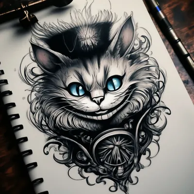 Чеширский кот | Цветные татуировки, Чеширский кот, Татуировки