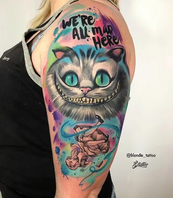 Чеширский кот в татуировках: символ загадочности и магии - tattopic.ru