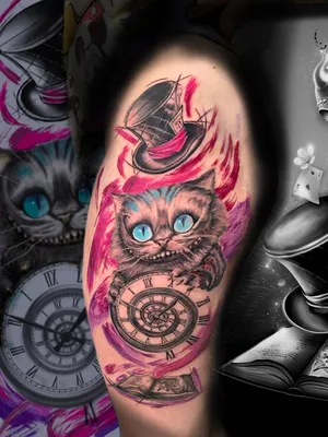 Татуировка чеширский кот компьютерная игра #tattooart #tattoogirl  #tattooshop #татуировка #tattooidea #tattoolovers #tattoowork #ta… | Тату,  Татуировки, Милые тату