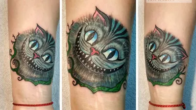 Тату Чеширский кот из Алисы в стране чудес. #tattoo #shorts #tattooartist  #tattooart #тату - YouTube