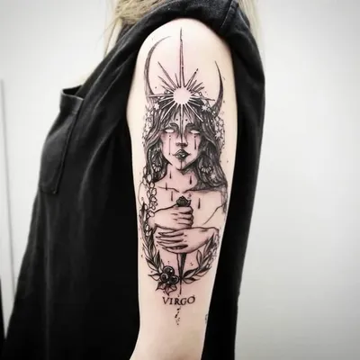 Тату знак Зодиака Дева: значение, идеи, 35+ фото. - VeAn Tattoo