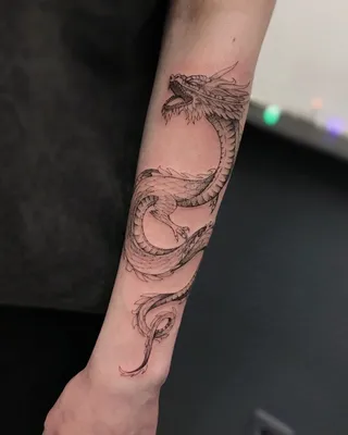 Переводные тату, Дракон Хаку 7х10см (для взрослых и детей) TATTS 16353434  купить в интернет-магазине Wildberries