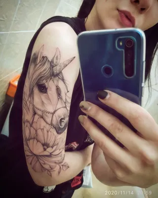 Тату единорог пион in 2023 | Skull art tattoo, Unicorn tattoos, Picture  tattoos