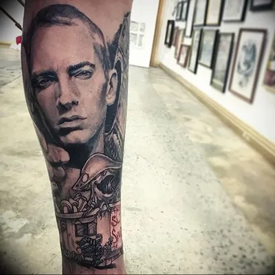 фото Тату Эминема от 13.10.2017 №001 - Eminem Tattoo - tatufoto.com -  tattoo-photo.ru