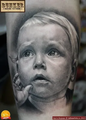 kid portrait tattoo | Татуировка ребенка, Детские портреты, Идеи татуировок  для мужчин