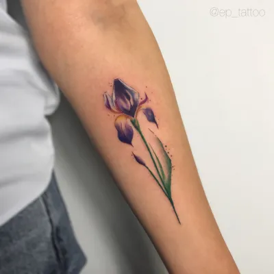 Iris flower tattoo | Тату, Ирисы