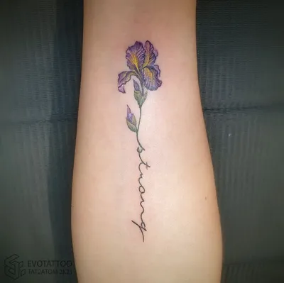 Тату Ирис. Татуировка цветок. | Татуировки, Татуировка в виде ириса, Тату