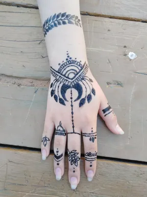 Тату хной на руке | Henna designs, Hand henna, Hand tattoos