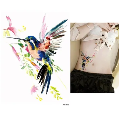 красочная татуировка красочной колибри, фото тату колибри фон картинки и  Фото для бесплатной загрузки