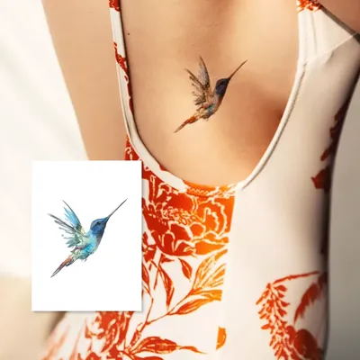 Татуировка женская реализм на запястье колибри 2156 | Art of Pain