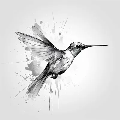 Свободный эскиз тату с колибри от мастера Илья Гальянский | Art of Pain