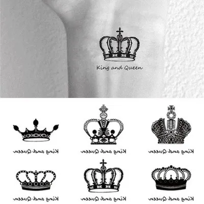 Наклейки на корону, английская искусственная татуировка для женщин,  художественные татуировки, праздничные милые наклейки hotwoman,  водонепроницаемые временные татуировки | AliExpress
