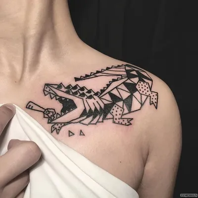 Korean Style Baby Alligator Tattoo on shoulder | Alligator tattoo, Tattoo  fonts, Crocodile tattoo