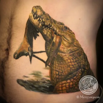 Тату с крокодилом и аллигатором: фото, идеи и значения татуировок крокодилом