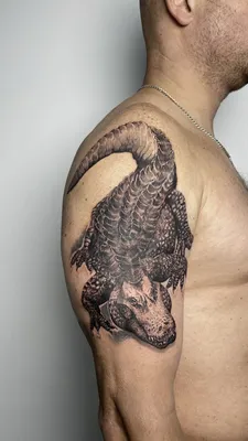 Тату крокодил (2 фото) - значение татуировки, эскизы 2023