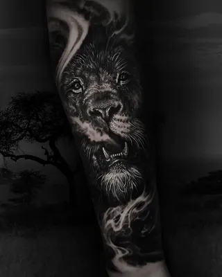Фото татуировки Тату львы на плече - (142618)