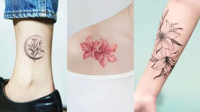 Тату цветок лилия - 14 Фото и значение татуировок 2024