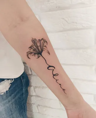 Татуировка цветы на руке | Лилии тату, Тату, Татуировки