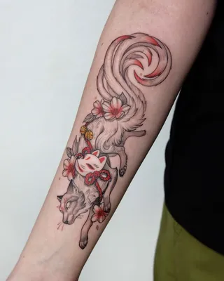 Tattoo • Подборка тату на тему: Лиса на руке (79 фото)