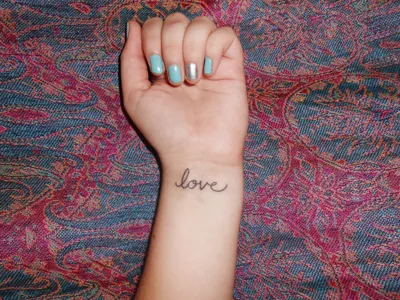 My love wrist tattoo :) | Love wrist tattoo, Love tattoos, Wrist tattoos