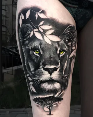 Татуировка львица: символика, значения и стилизация - tattopic.ru